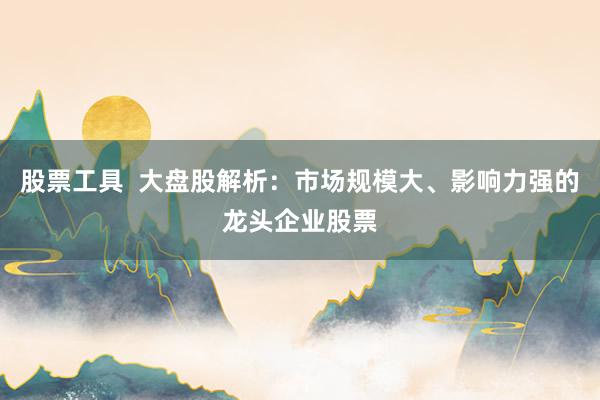 股票工具  大盤股解析：市場規(guī)模大、影響力強的龍頭企業(yè)股票