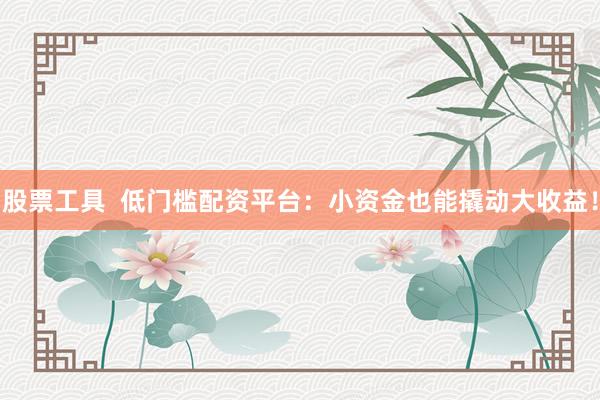 股票工具  低門檻配資平臺(tái)：小資金也能撬動(dòng)大收益！
