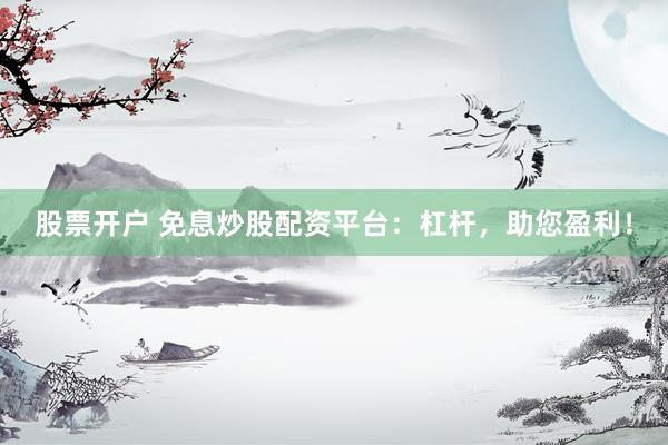 股票開戶 免息炒股配資平臺：杠桿，助您盈利！