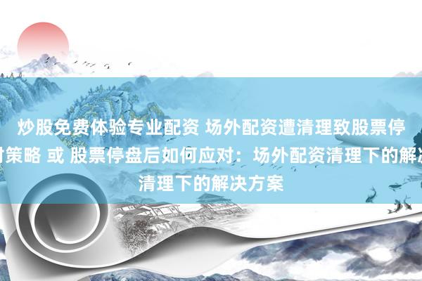 炒股免費體驗專業(yè)配資 場外配資遭清理致股票停盤應對策略 或 股票停盤后如何應對：場外配資清理下的解決方案
